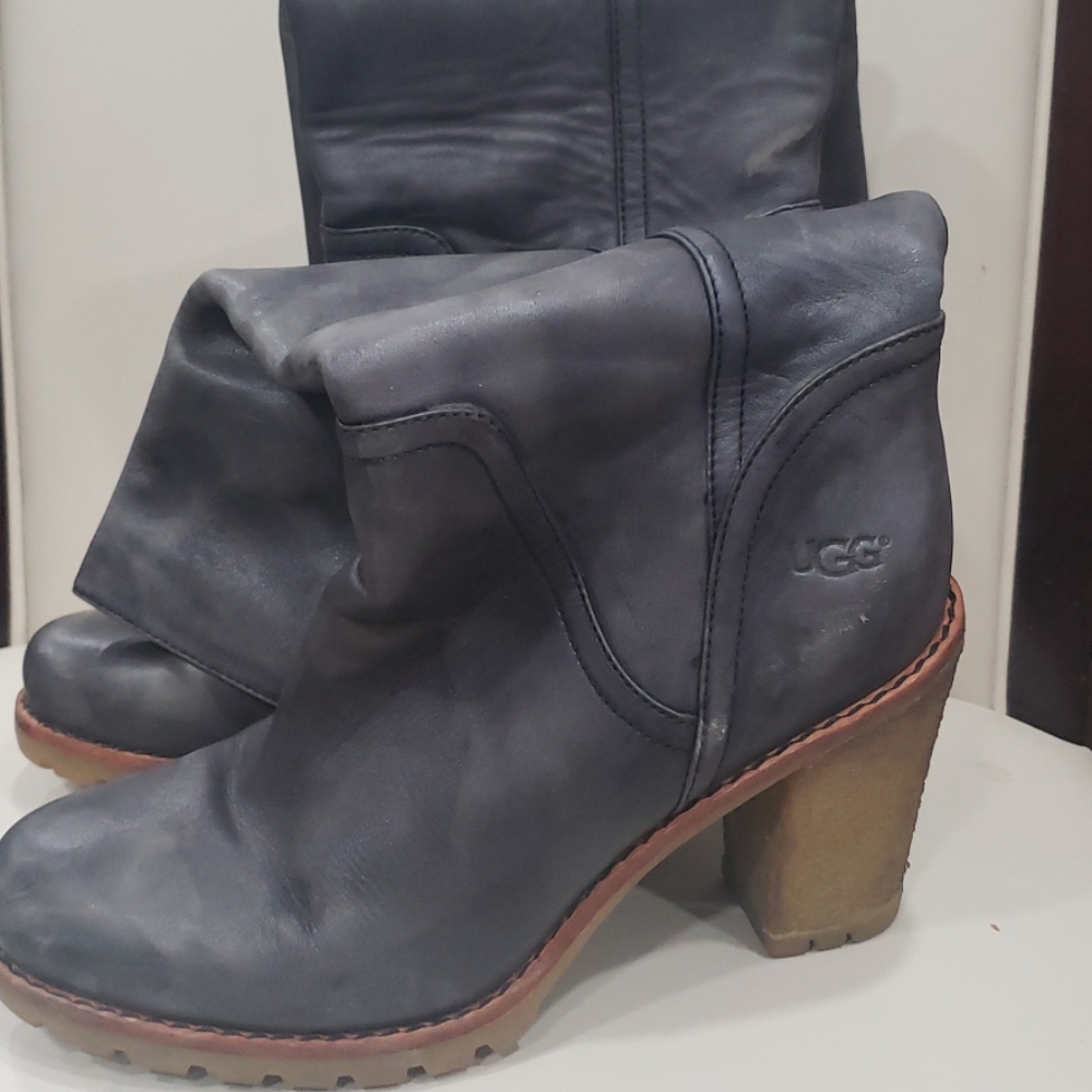 UGG LEATHER KNEE HIGH BOOTS-WITH FUR INNERSOLES